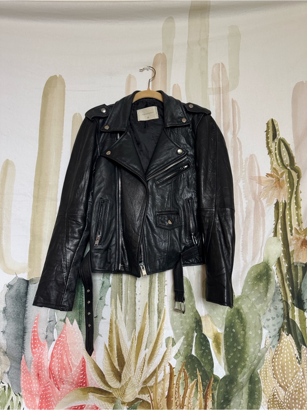 Deadwood leather jacket sz 34 (xs)